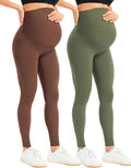 Maternity Leggings Over The Belly - Supportive Full Length Active Yoga