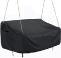 Porch Swing Cover 63x28x(32-24)in Black - Waterproof Heavy Duty