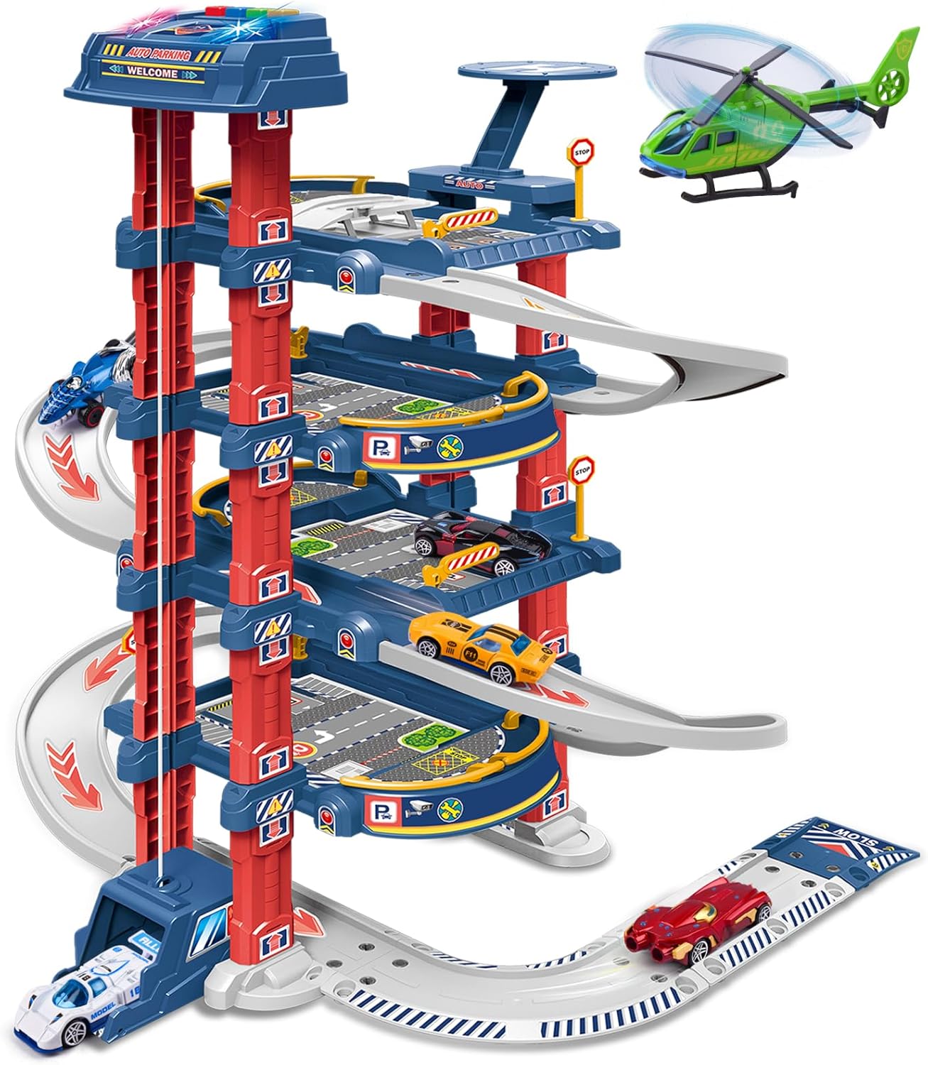 City Ultimate Garage Track Set with Electric Elevator Fun