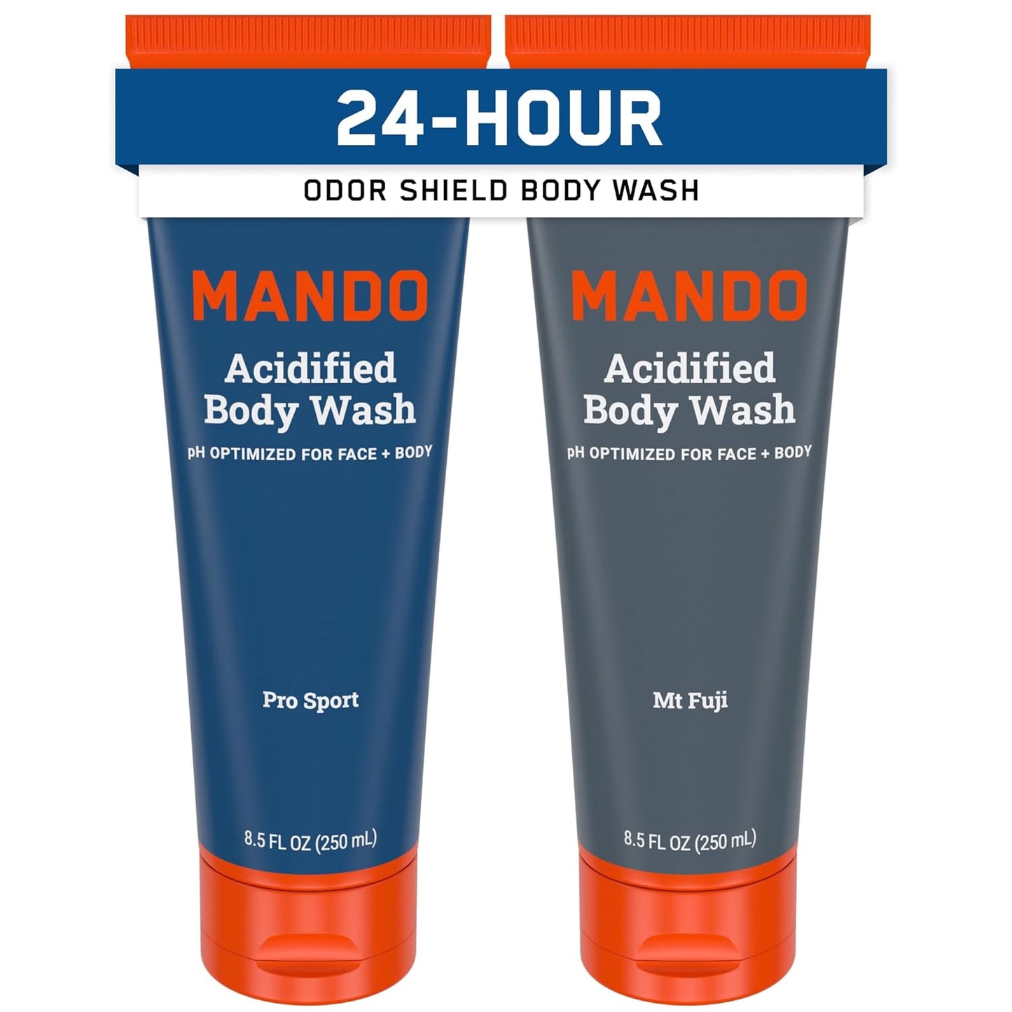 Mando Acidified Body Wash for 24 Hour Odor Control - 8.5 Ounce