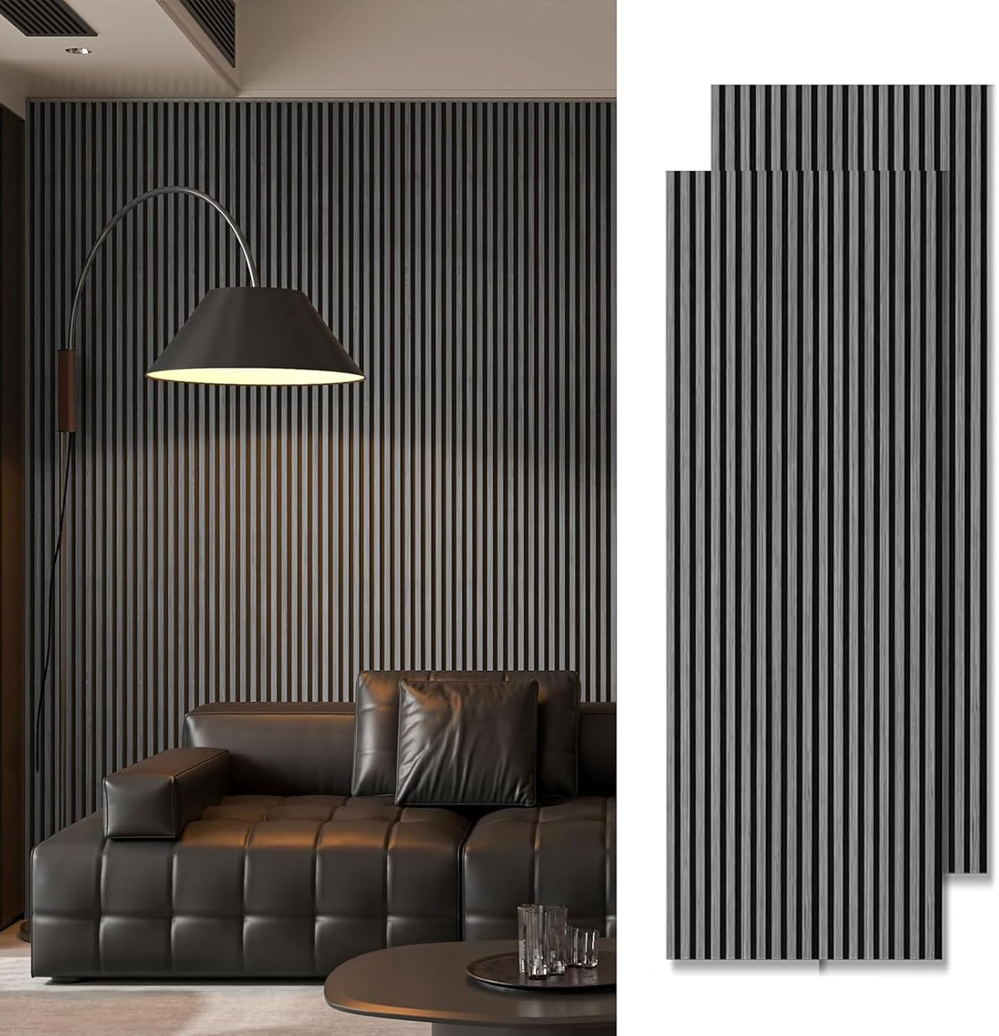 Acoustic Wood Panels for Wall and Ceiling - Soundproof Slat Design