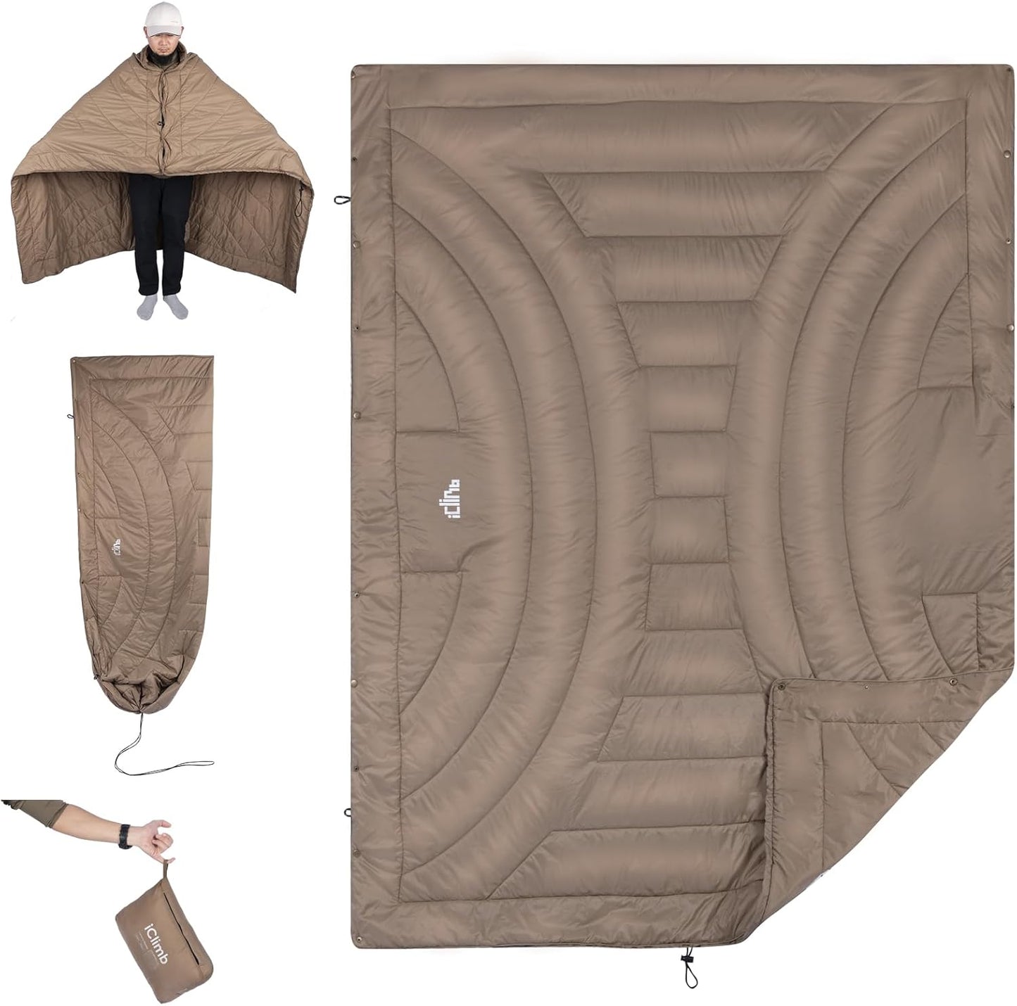 iClimb Ultralight Camping Blanket with 3M Thinsulate Insulation