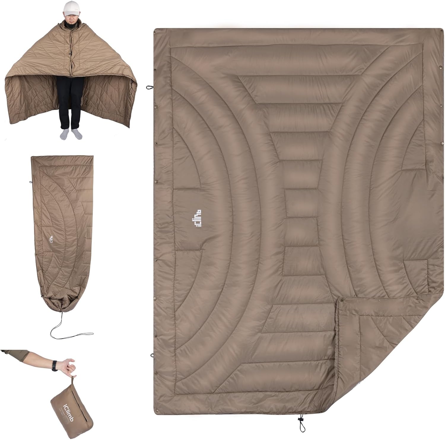iClimb Ultralight Camping Blanket with 3M Thinsulate Insulation