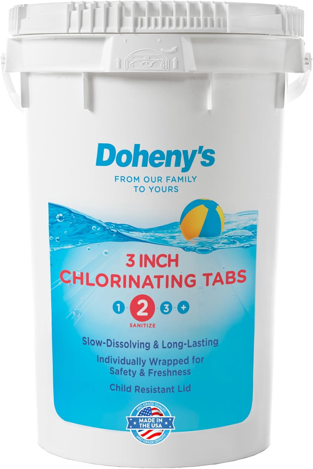 Dohenys 3-Inch Stabilized Chlorine Tablets for Pool Sanitizing