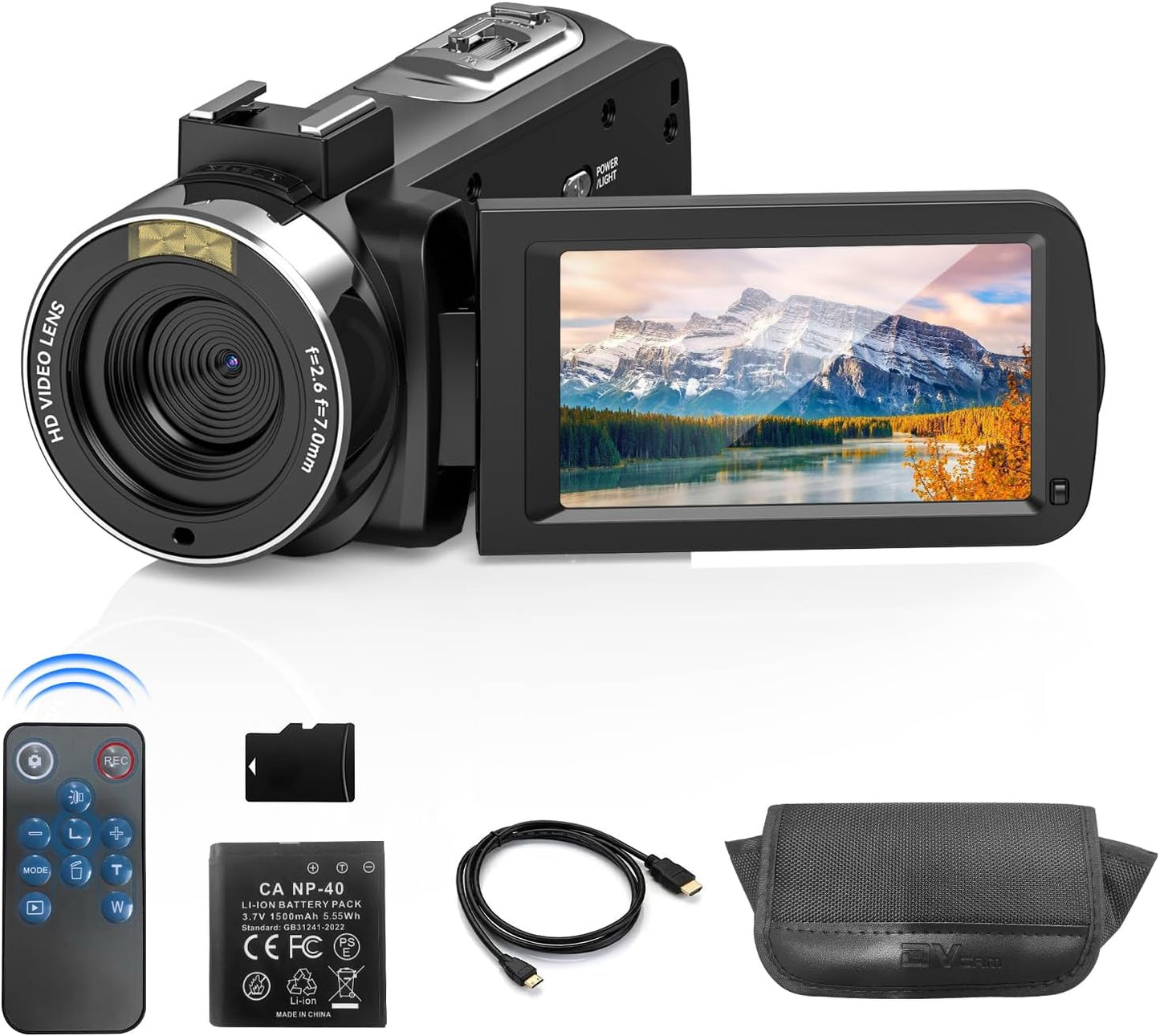 2.7K UHD Video Camera with 48MP and 16X Zoom for Vlogging