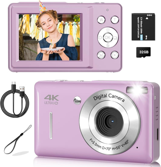 Compact Kids Camera w/ 16X Zoom & Smile Capture
