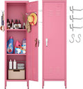 54 in Pink Metal Storage Locker Cabinet - Lockable One Door