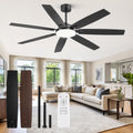 62 Inch Large Ceiling Fan with Lights and Remote - Quiet, Energy