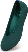 Women's Wide Width Ballet Flats with Arch Support - Slip On Knit