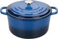 Enameled Cast Iron Dutch Oven 4.5 Quart Blue - Sourdough Baking