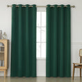 KEQIAOSUOCAI 84 Inch Dark Green Blackout Curtains - 2 Panels Grommet Room Darkening for Thermal Insulation