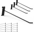 HUHOLE Gridwall Hooks 10 in 32PC Display Hook Pack - Sturdy Black