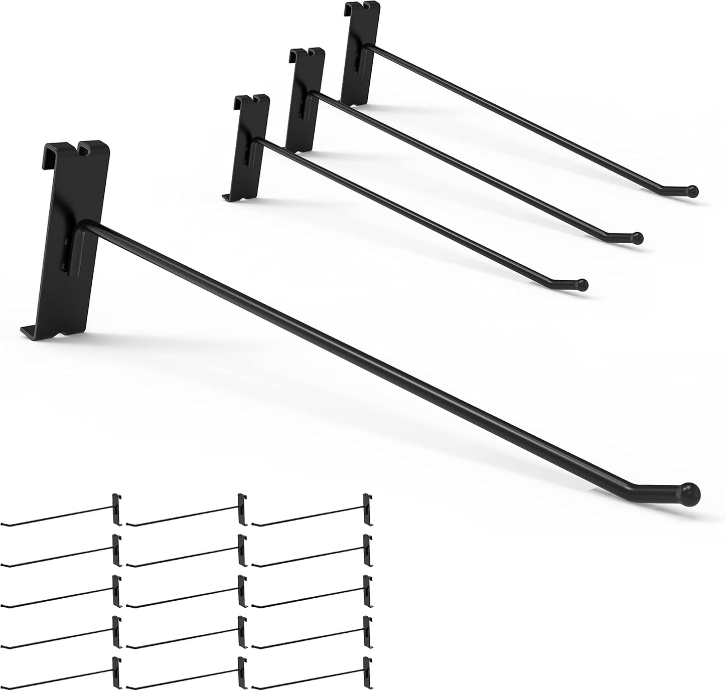 HUHOLE Gridwall Hooks 10 Inch - Durable Display Hooks for Grid Wall