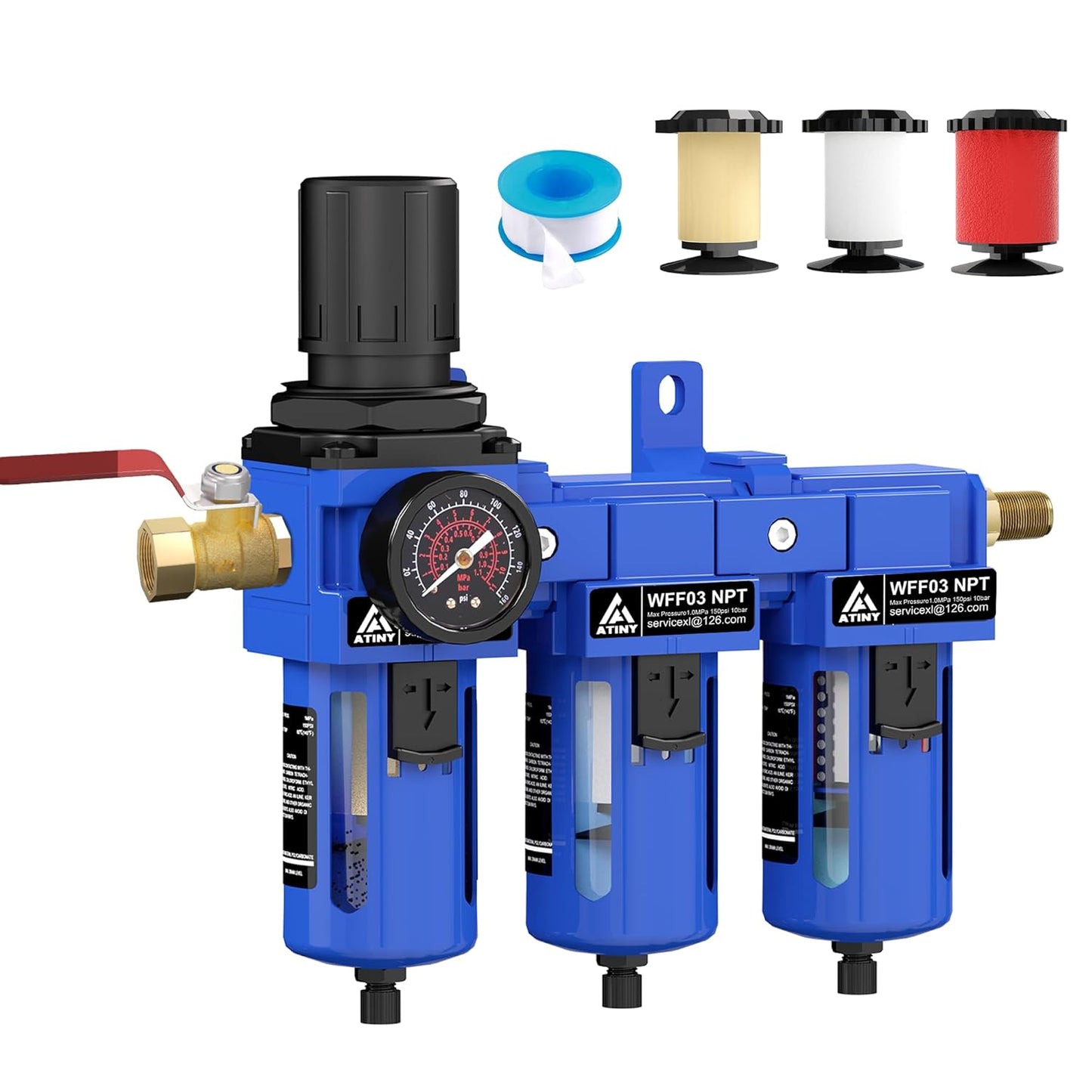 Three Stage Air Drying System for Efficient Air Compressor Use