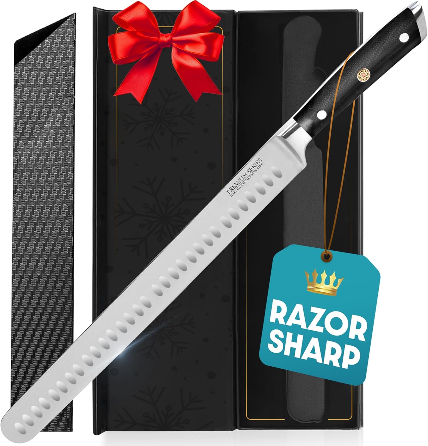 Brisket Knife - 12in Premium BBQ Carving Knife for Dads