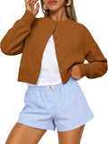 Trendy Queen Cropped Cardigan Sweaters for Women - Y2K Style