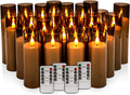 24 Pack LED Flameless Candles with Remote - 3D Flicker Set