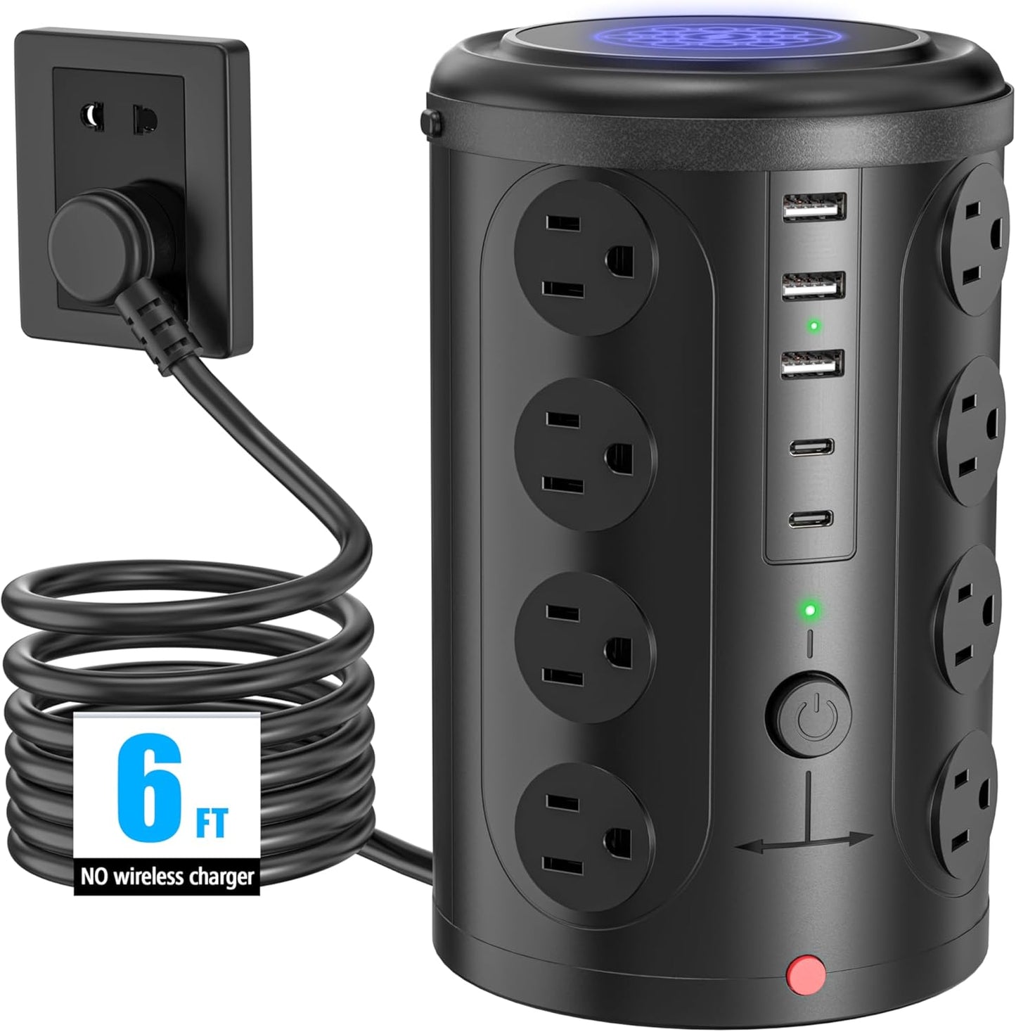 Ultimate Power Station: 16 Outlets, 5 USB Ports, 6FT Cord