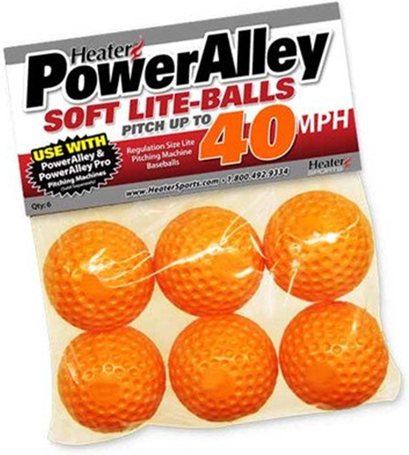 Heater Sports Soft Foam Balls - 6-Pack | Lightweight & Accurate | Ideal for All Ages