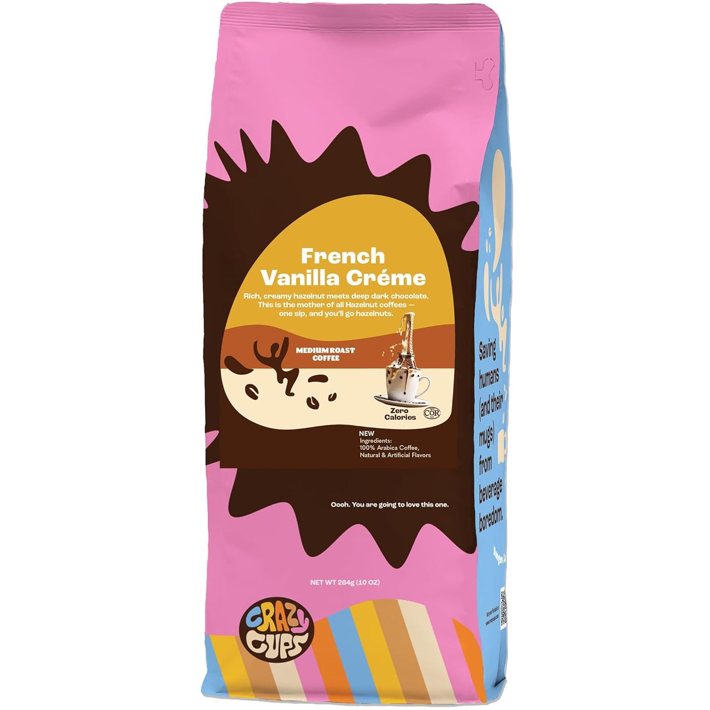 Crazy Cups French Vanilla Creme Ground Coffee - Bold Flavors!