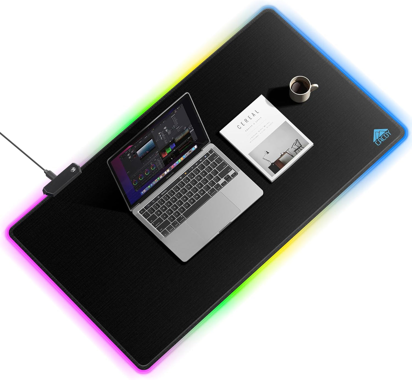 Cacoy RGB Mouse Pad XXL with 9 Lighting Effects for Gaming