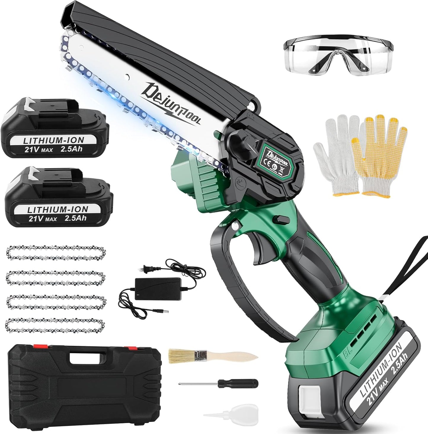 Mini Chainsaw Cordless Battery Powered for Easy Pruning Tasks