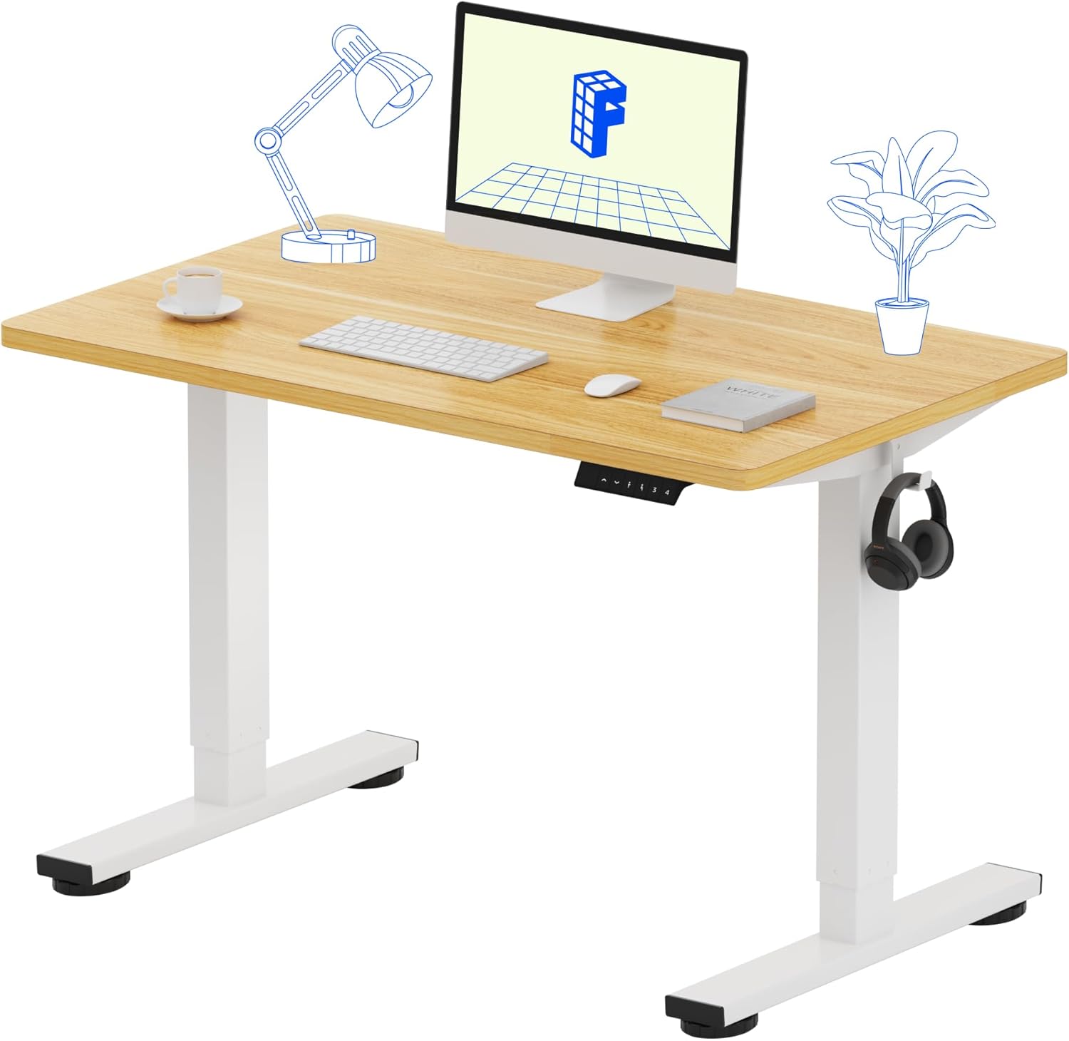 Height Adjustable Electric Standing Desk by FLEXISPOT