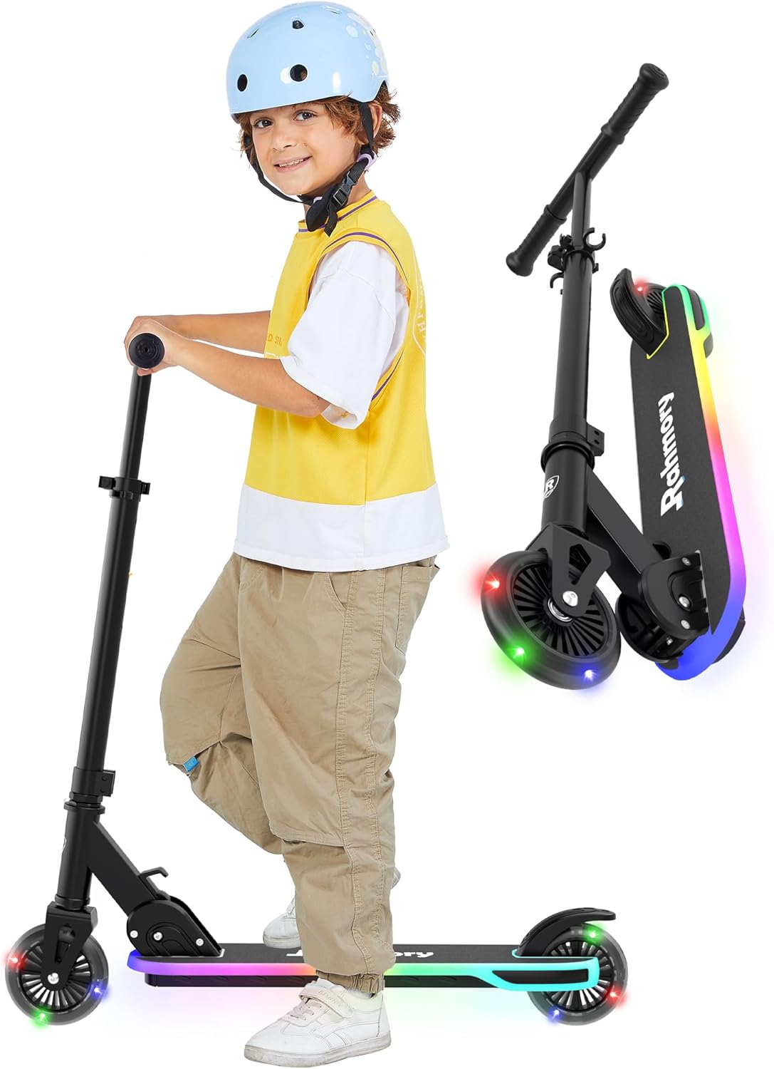 Kick Scooter for Ages 5-12 with Light Up Wheels and Safety