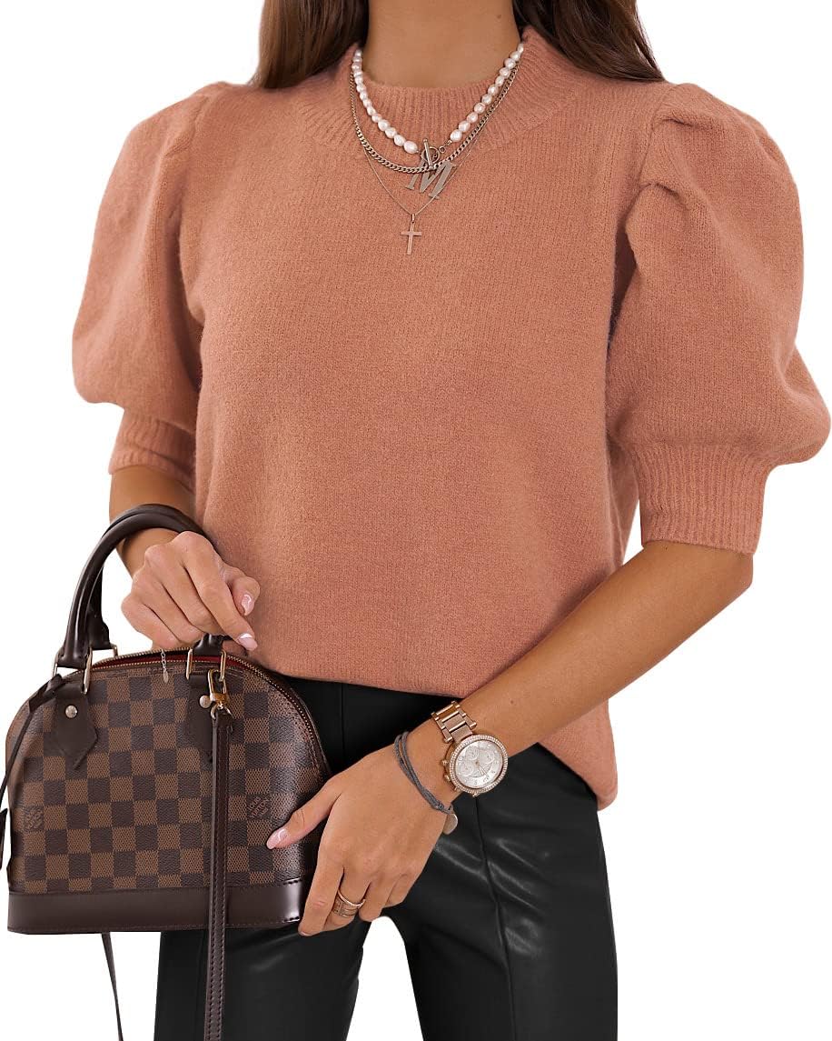 Women's Puff Short Sleeve Sweater Tops for Every Occasion