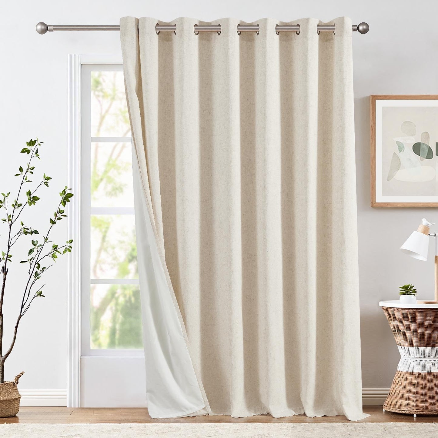 jinchan Floor to Ceiling Curtains for Room Darkening 108 in