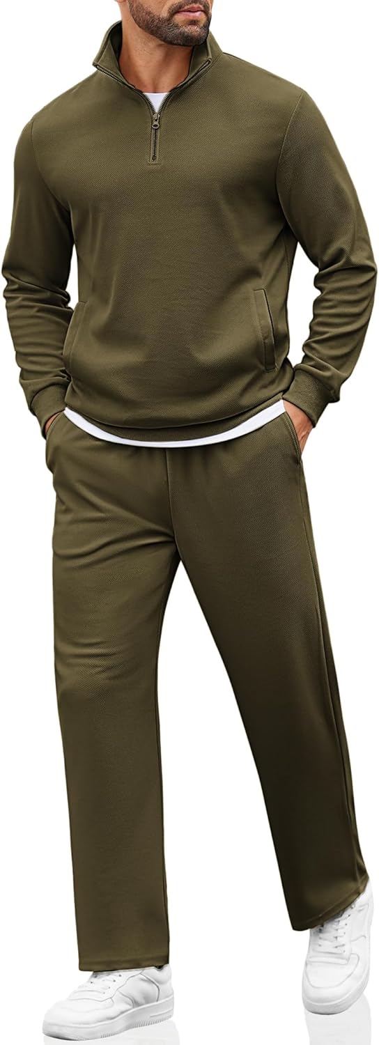 COOFANDY Men's Sweatsuits 2 Piece Set for Stylish Comfort