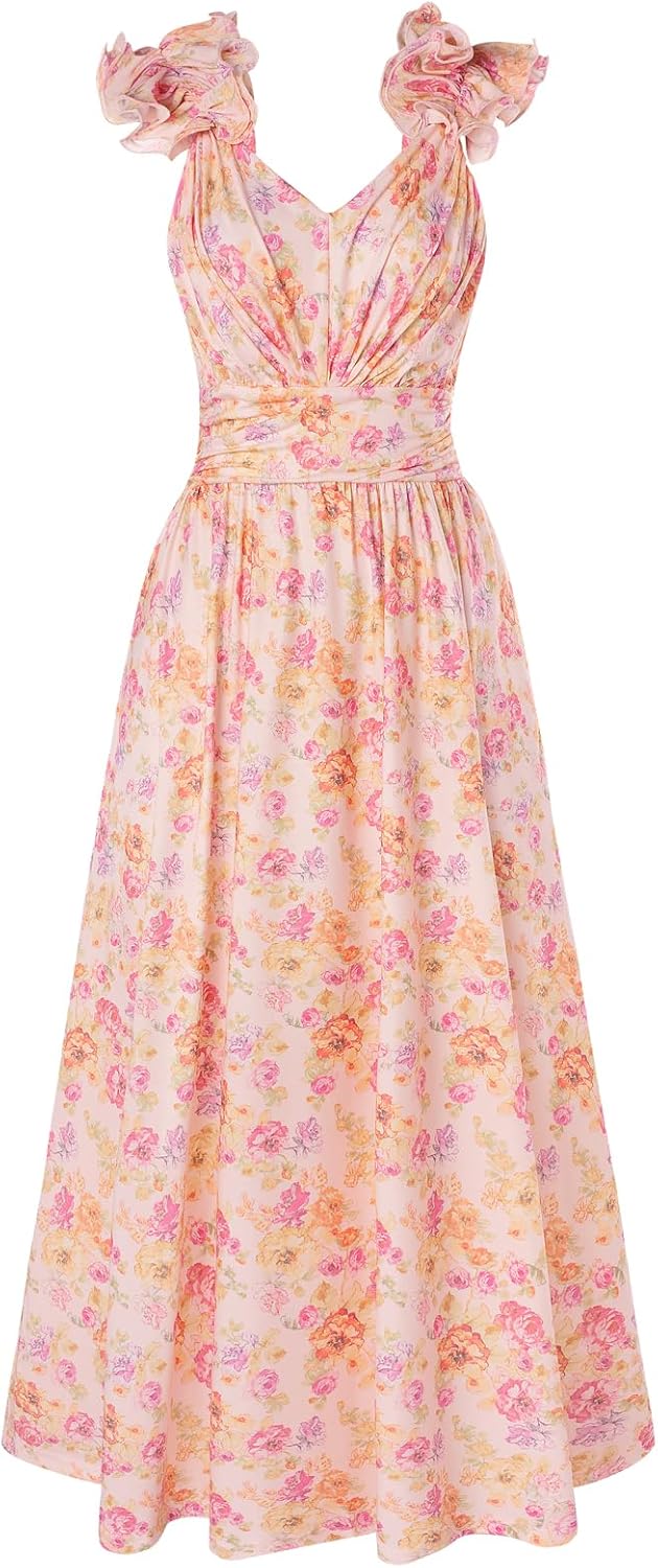 2025 Women's Summer Floral Print Dress for Casual Weddings
