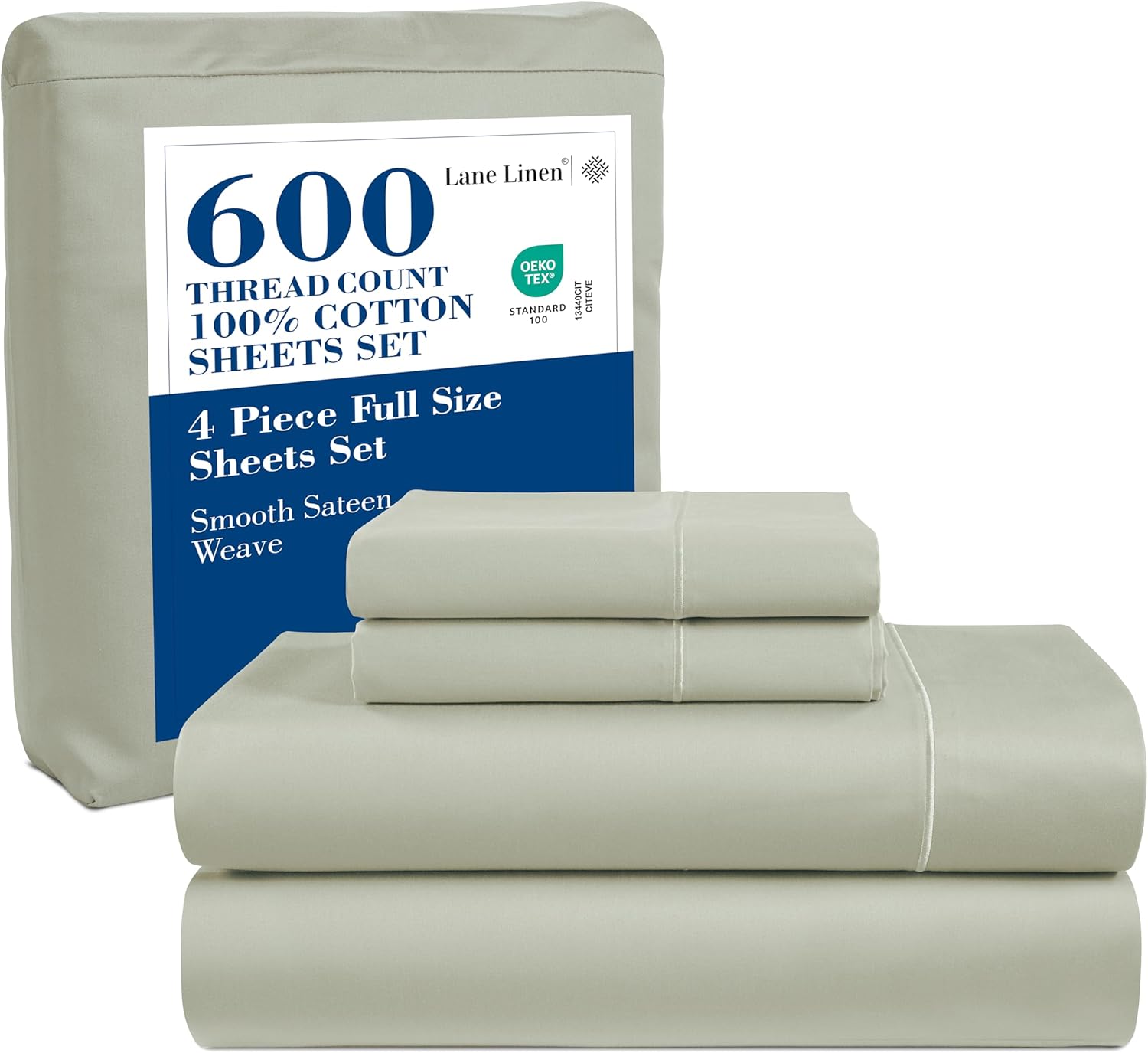 600 TC Cotton Sheets Full Size Set for Luxurious Comfort