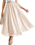 Scarlet Darkness Renaissance Maxi Skirt for Women - Flowing Clothing