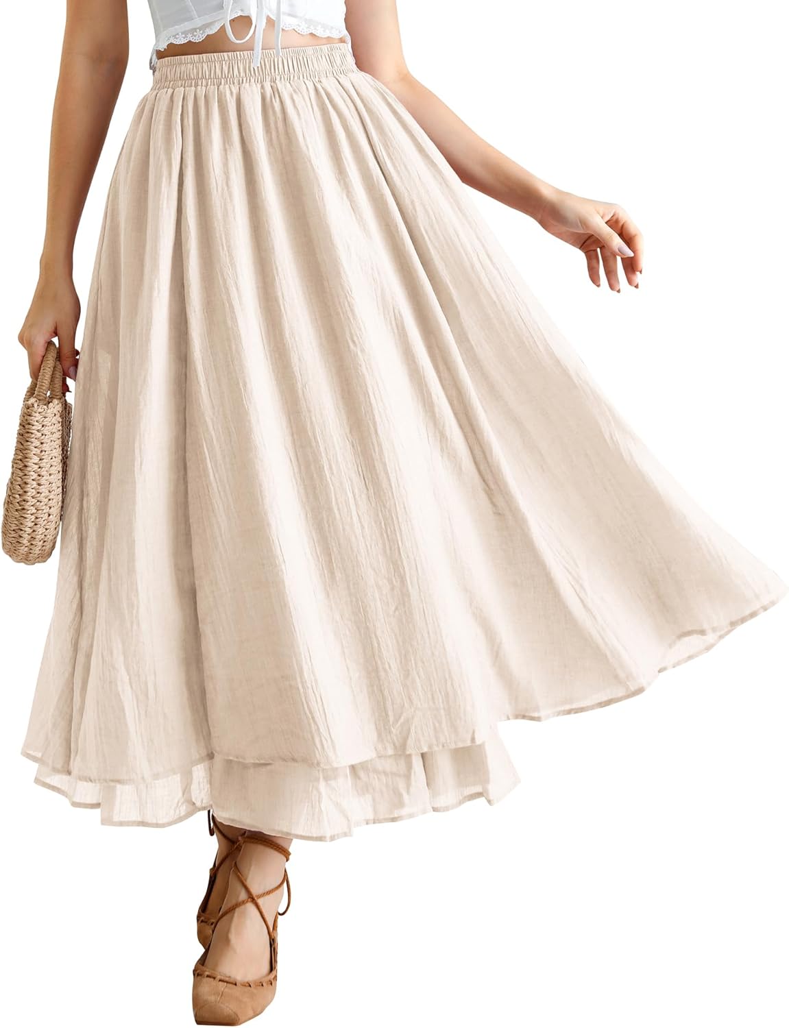 Scarlet Darkness Renaissance Maxi Skirt for Women with Pockets