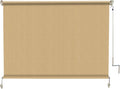 Outdoor Roller Shade 8 ft x 6 ft Sesame - Cordless Patio Blind