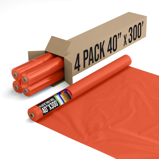 Premium Quality Orange Plastic Table Cover Roll for Events