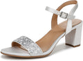 Naturalizer Bristol Sandal - Comfortable 2 1/2 in Block Heel metallic