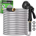 Garden Hose 100ft Heavy Duty Stainless Steel Water Hose - No Kink, 10