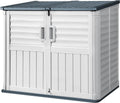 Devoko Resin Outdoor Storage Shed - Weatherproof 34 Cu Ft Storage