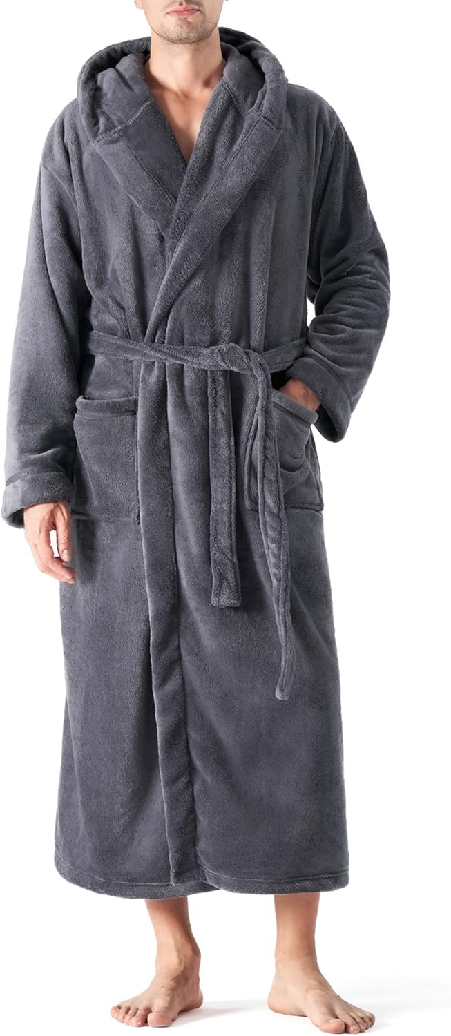 Men's Soft Fleece Plush Robe for Ultimate Warmth and Comfort