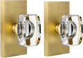 HIEMEY Satin Brass Crystal Glass Dummy Door Knob Review