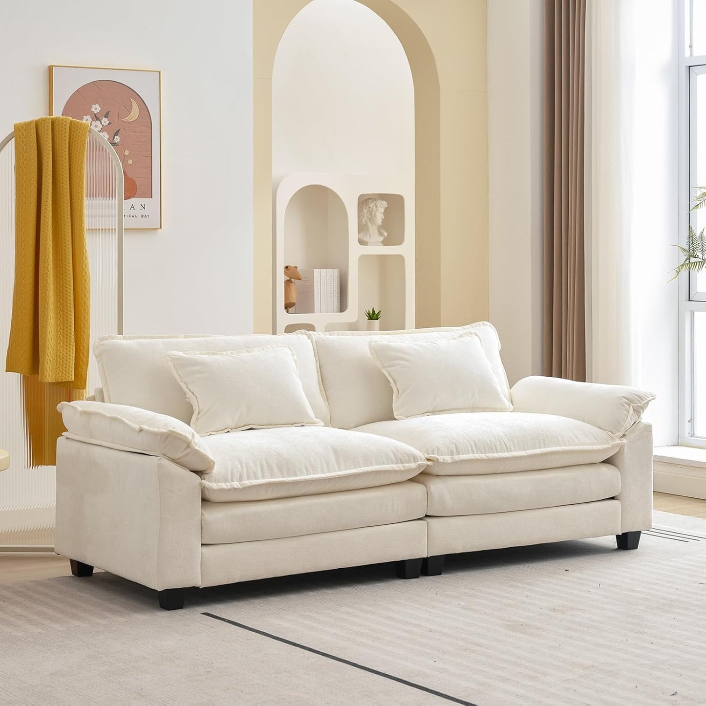 Oprisen 86in Modular Sectional Sofa - Comfy Cloud Couch