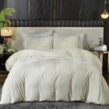 Velvet Duvet Cover Set Queen Size Beige - Ultra Soft Comfort