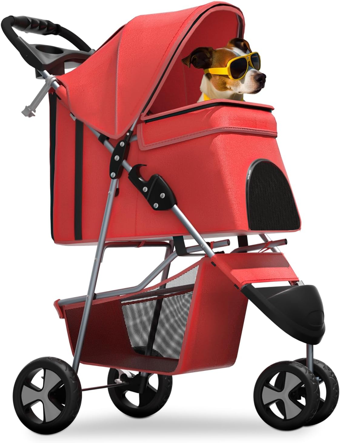 Magshion 3-Wheel Pet Stroller for Small & Medium Dogs & Cats