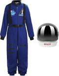 Kids Astronaut Role Play Costume Front Zip Jumpsuit - Realistic Suit