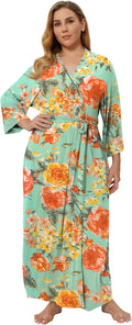 Plus Size Long Robe Kimono for Women - Soft Lightweight Comfort