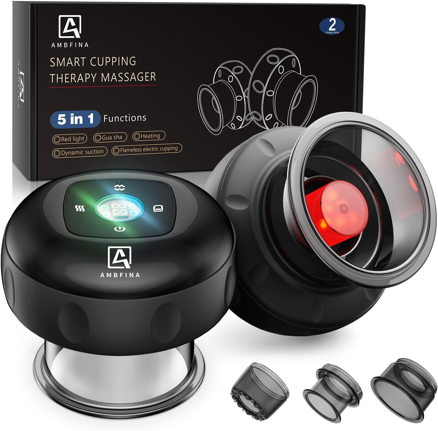 2 Electric Cupping Therapy Set for Muscle Relief and Recovery