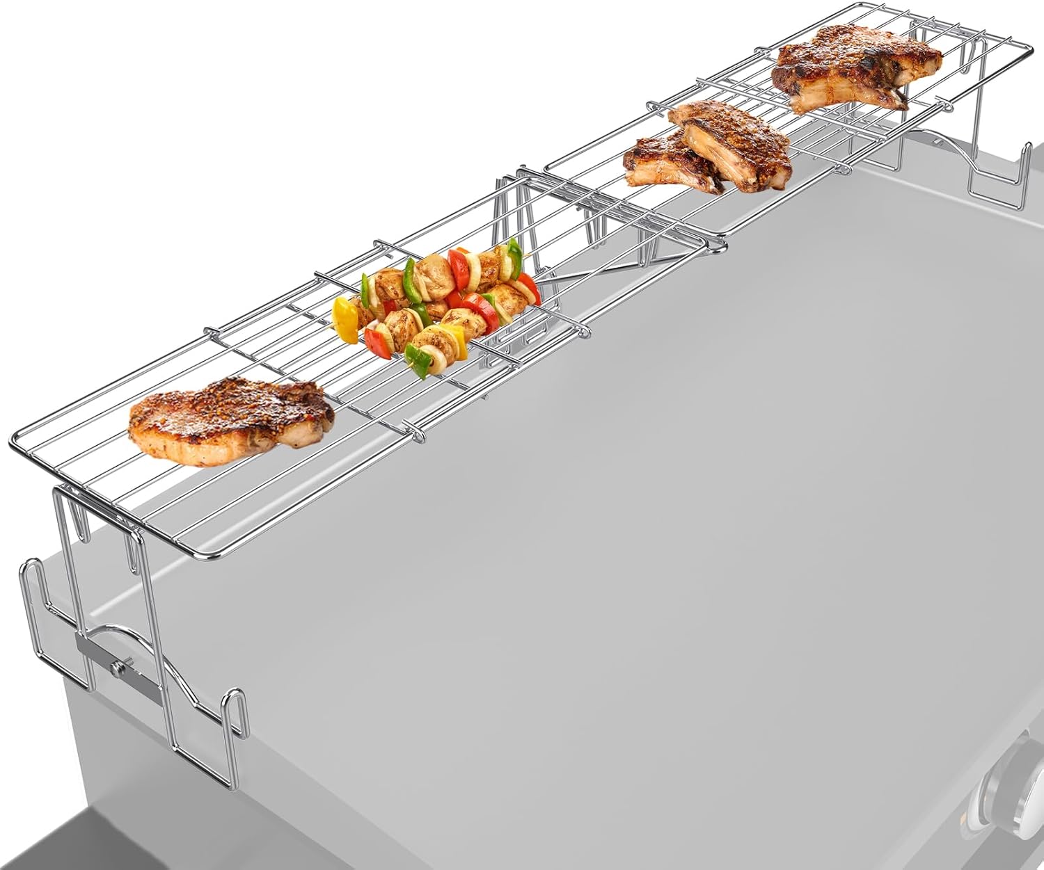 Adjustable Griddle Warming Rack for Blackstone Grills 17-36 in