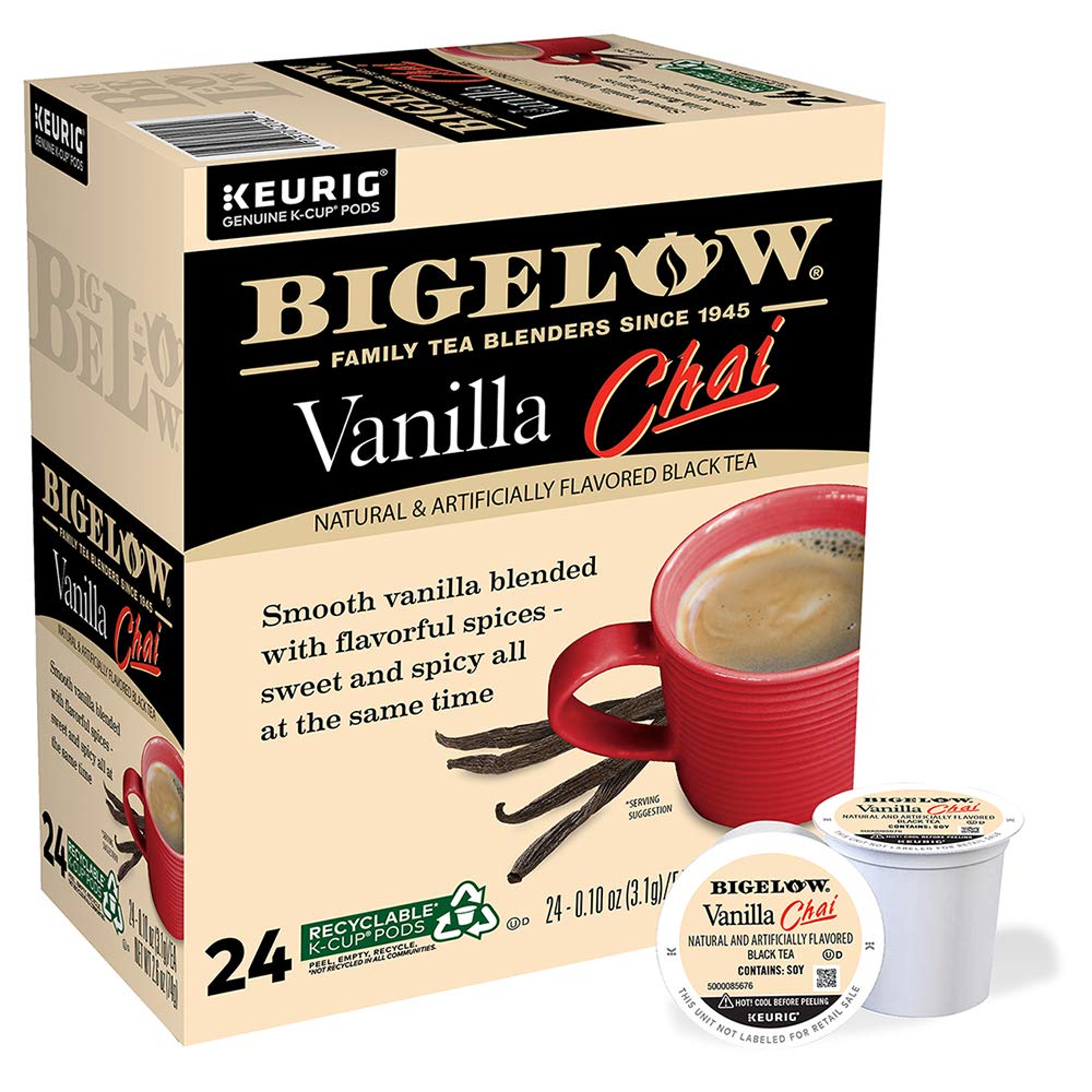 Bigelow Tea Vanilla Chai Black Tea K-Cup Pods for Caffeine Lovers